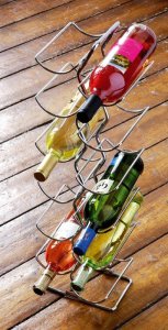 Premier Chrome Wire 6 Tier 12 Bottle Slim Line Wine Rack