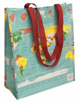 Rex World Map Design Shopper Bag