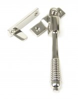 Polished Nickel Night-Vent Locking Reeded Fastener