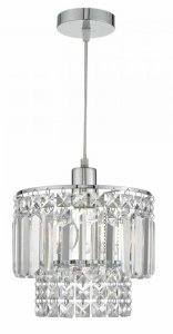 Dar Kyla Easy Fit Polished Chrome / Clear Pendant