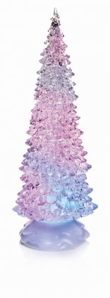 Premier Decorations LED Glitter Water Spinner Tree 32cm - Colour Changing