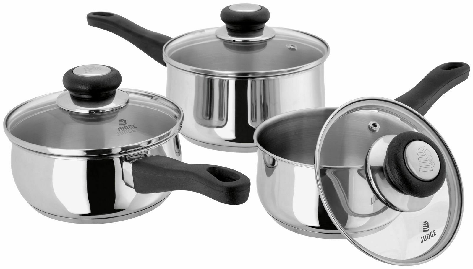 Judge Vista 3 Piece Saucepan Set at Barnitts Online Store, UK Barnitts