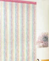 Country Club Luxury Braid Design String Door Curtains - Rainbow