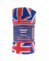 Country Club Union Jack Design Fleece Blanket Throw 120x150cm