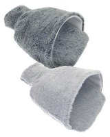 Country Club Foot Warmer Hot Water Bottle Plush Faux Fur Black/Grey - Assorted