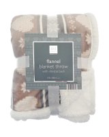 Country Club Nordic Design Flannel Blanket Throw