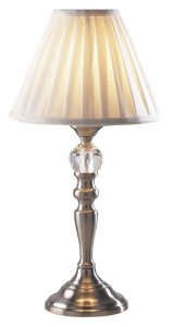 Dar Beau Touch Table Lamp Satin Chrome with Bea122 Shade