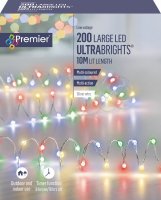 Premier Decorations UltraBrights Multi-Action w/Tmr 200LED - M/C