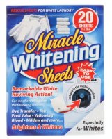 Miracle White Clothes Stain Remover Booster, 20 Sheets