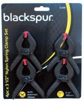 Blackspur 4 Piece x 3.5" Nylon Spring Clamp Set