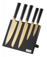 Viners Titan Gold 6 Piece Knife Block with Magnetic Stand