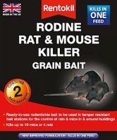 Rentokil Rodine Rat And Mouse Killer - Grain Bait 2 Sachet