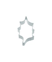 KitchenCraft Metal Cookie Cutter 8.5cm - Holly Leaf