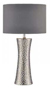 Dar Bokara Table Lamp Silver with Shade