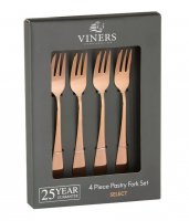 Viners Select Copper Pastry Fork Set - 4 Piece Giftbox