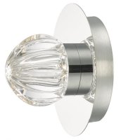 Dar Zondra Wall Light Polished Chrome & Glass LED Bathroom IP44