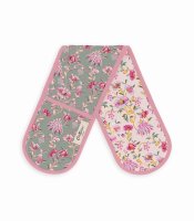 Cath Kidston Friendship Gardens Double Oven Gloves - Sage
