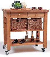 Hungerford Trolleys The Lambourn 2 Drawer Kitchen Trolley