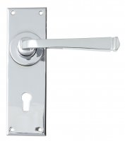 Polished Chrome Avon Lever Lock Set