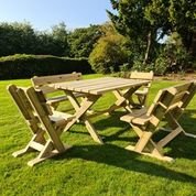 Churnet Valley Ashcome Table Set Sits 6