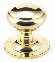 Polished Brass Round Centre Door Knob