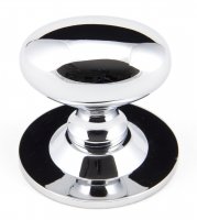 Polished Chrome Oval Cabinet Knob 40mm