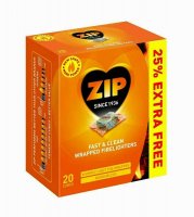 Zip Fast & Clean 16+ 4 Free Cubes Wrapped Firelighters