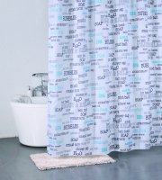 Showerdrape Bliss Blue & White Shower Curtain 180x180