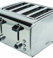 Igenix IG3204 4 Slice Toaster - Brushed/Polished Stainless Steel