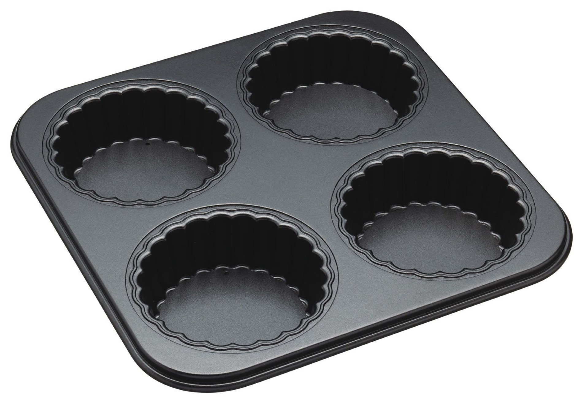 MasterClass Non-Stick Four Hole Tartlet Pan with Loose Bases 26cm x 26cm at Barnitts Online ...
