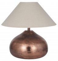 Pacific Lifestyle Melville Antique Copper Metal Pot Table Lamp