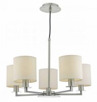 Dar Tyler 5 Lt Height Adjustable Pendant Stn Nickel Without Shds