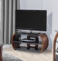 Jual Curved TV Stand - Walnut