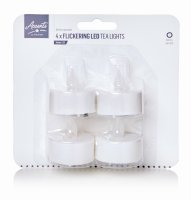 Premier Decorations Flickering LED Tea Lights (Set of 4)