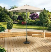 Pagoda 2m Aluminium Push Up Beige Parasole