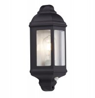 Searchlight Outdoor & Porch Wall Light Black Flush Ip44