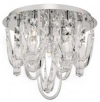 Dar Roxanne 7lt Flush Polished Chrome & Crystal