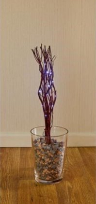 Premier Decorations Decorative Lit Twigs with 16 White LED 40cm - Brown