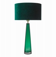 Samara 1 Light Table Lamp Green Glass Base Only