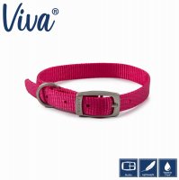 Ancol Poly-weave Pink Dog Collar - Small