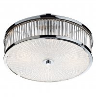 Dar Aramis 3 Light Glass Flush Ceiling Light