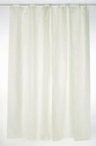 Peva White Shower Curtain