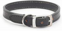 Ancol Sewn Leather Collar - Black 39-48cm