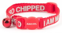 Ancol I Am Microchipped Cat Collar Red