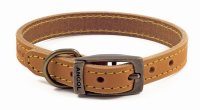 Ancol Timberwolf Leather Mustard Dog Collar - Size 1