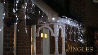 Jingles 240 Connectable LED Snowfall Icicle Lights - White