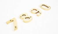Polished Brass Numeral 0