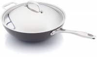 Stellar Hard Anodised Non-Stick Wok 30cm