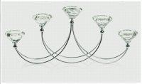 Premier Decorations Quintuple Crystal Tealight Holder