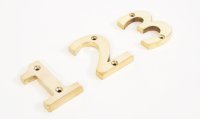 Polished Brass Numeral 1